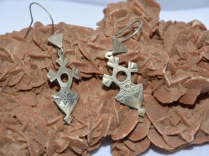 Touareg argent boucles d’oreilles, boucles d’oreilles ethniques, boucles d’oreilles Tribal argent, cadeau femme ,south cross earrings tuareg