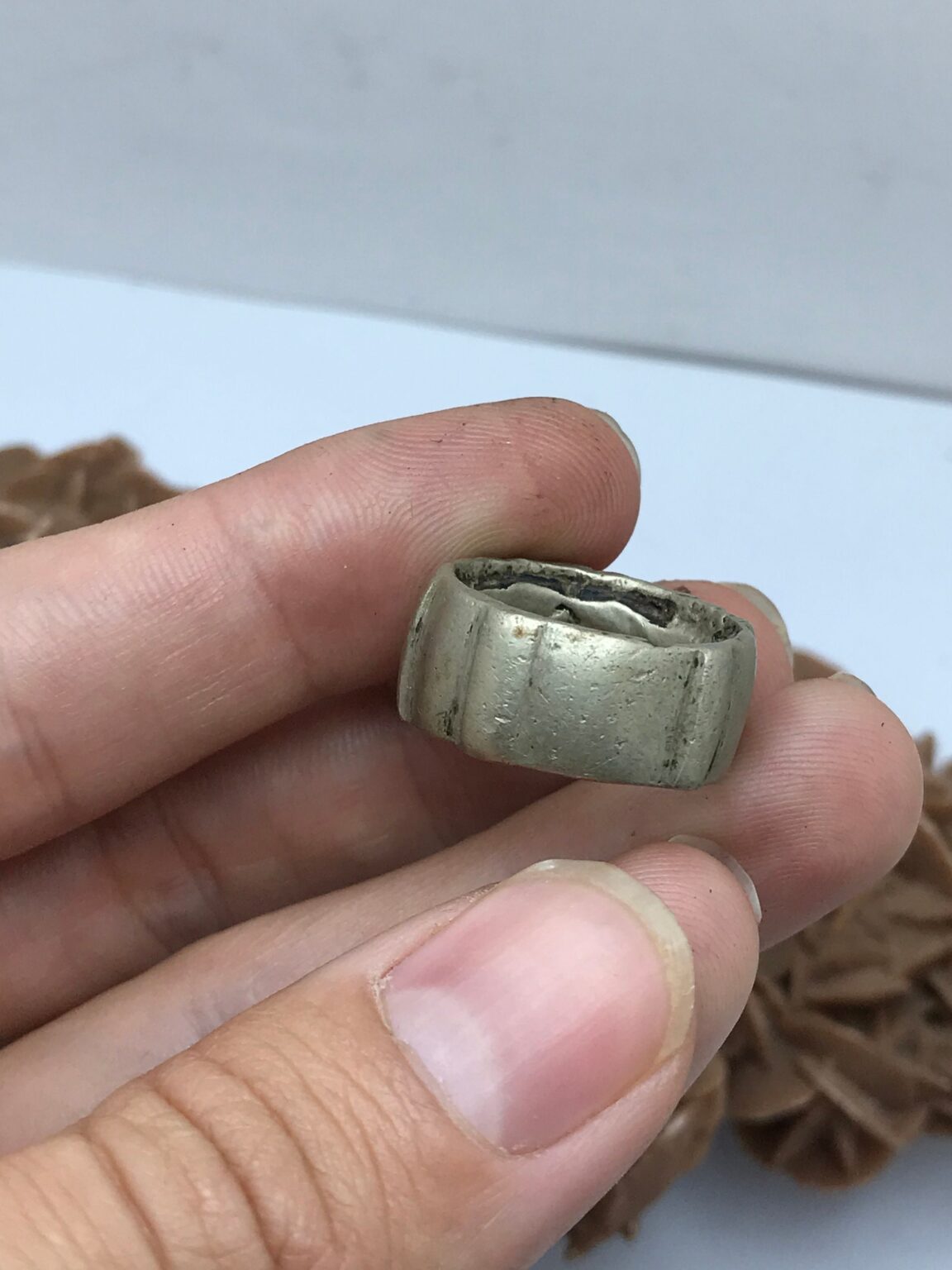 Bague Sceau Ottoman Argent Sterling Et Lapis-lazuli - Taille 50, Occasion, Style Berbère