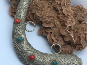 vintage Zulu Powder Horn silver - 20th century - morocco ethnic jewelry