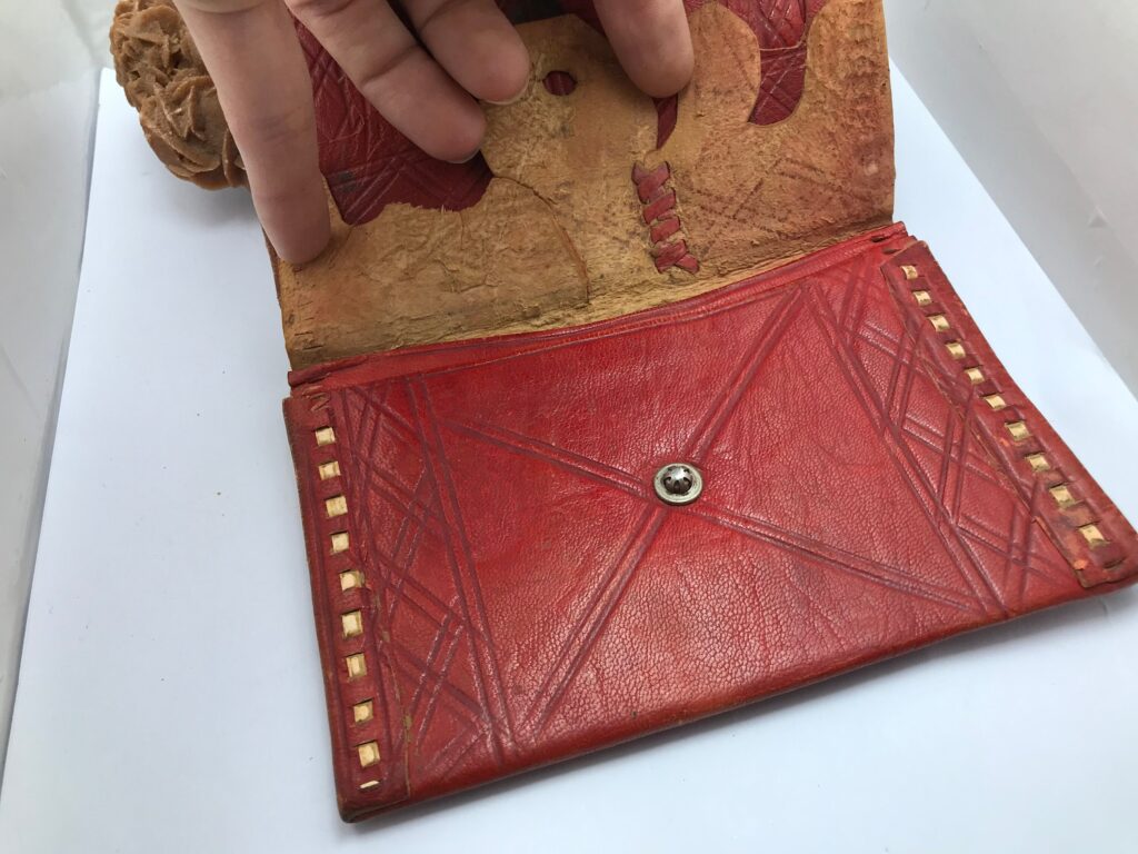 Petit Portefeuille En Cuir Africain - Marron, Pour Femme, Neuf Avec étiquettes