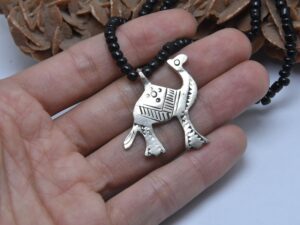 Ethnic Necklace Tuareg Pendant Camel Silver Handmade , African Camel Pendant