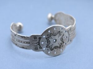 Cuff Berber Bracelet Cuff Silver Handmade , African Cuff Silver