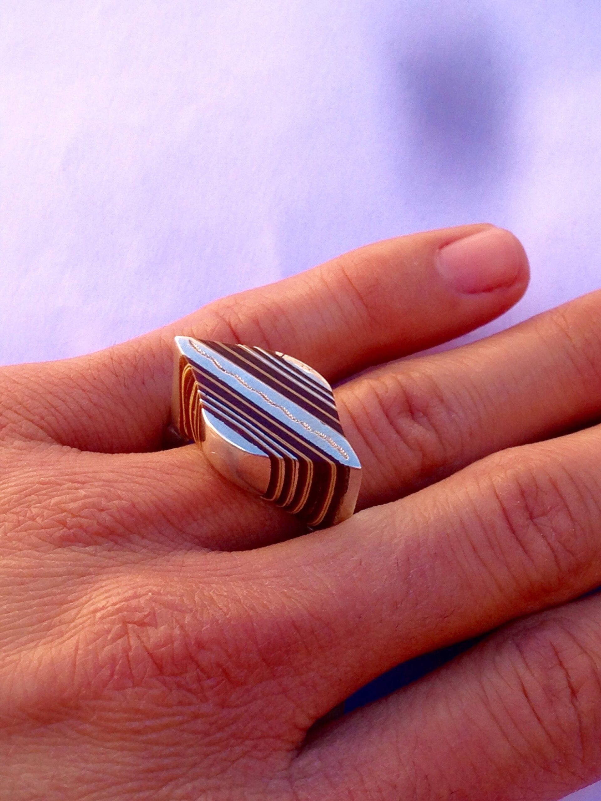 Massif 999 Silver Touareg Ring with Ebony – Berber Tribal Boho Jewelry - Image 6