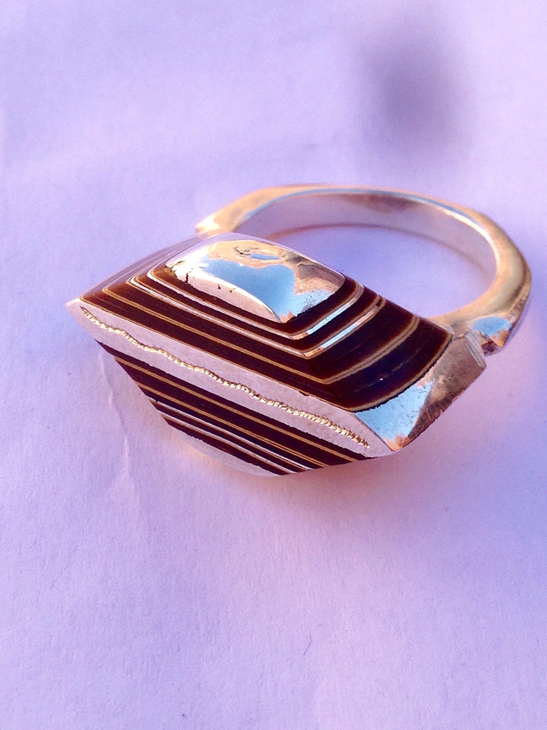Massif 999 Silver Touareg Ring with Ebony – Berber Tribal Boho Jewelry