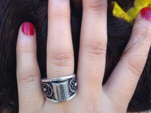Handmade Berber Filigree Ring: Tiznit Ethnic Boho Silver