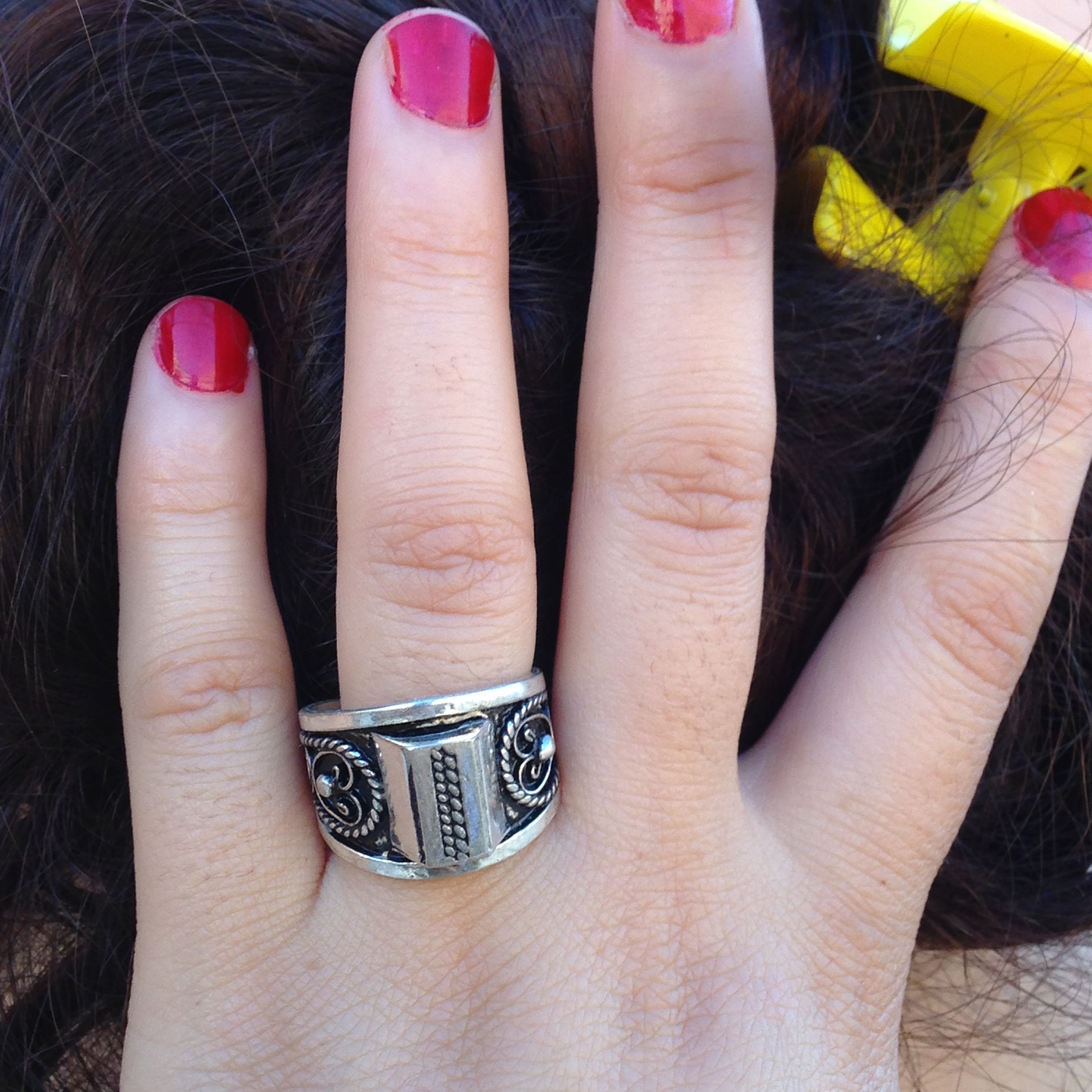 Handmade Berber Filigree Ring: Tiznit Ethnic Boho Silver