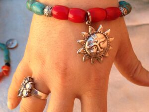 Silver Bracelet Moroccan Corail Handmade