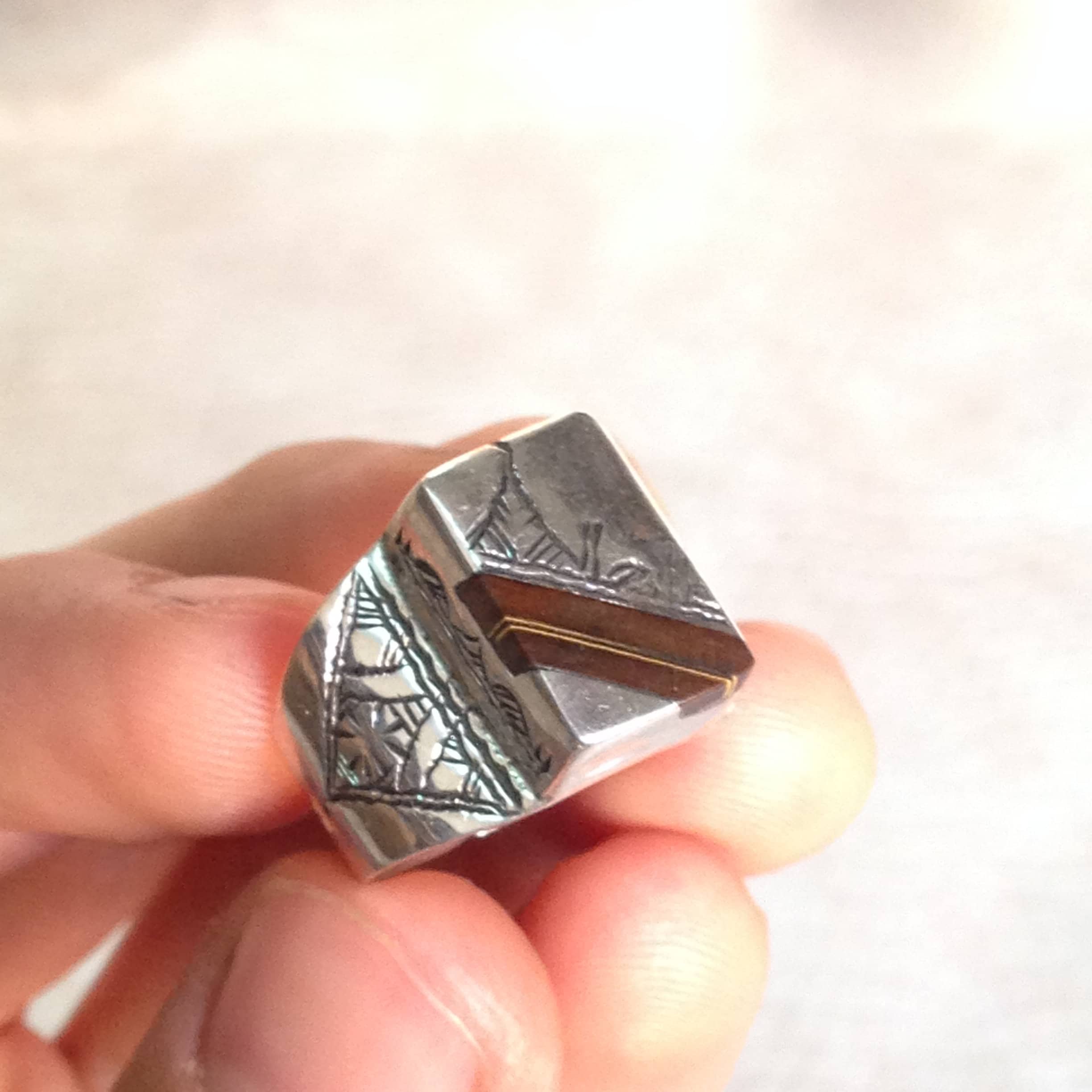 Handmade African Tuareg Ring Ethnic Tribal Jewelry Silver Gypsy Bohemian Artisan - Image 3