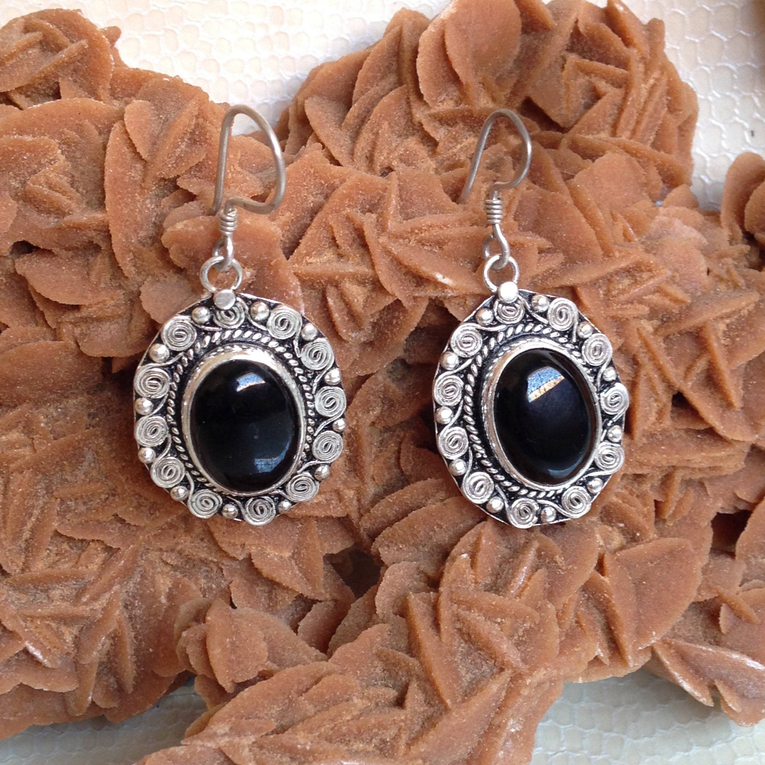 Handmade 999 Silver Touareg Earrings: Agate Berber Jewelry - Image 5