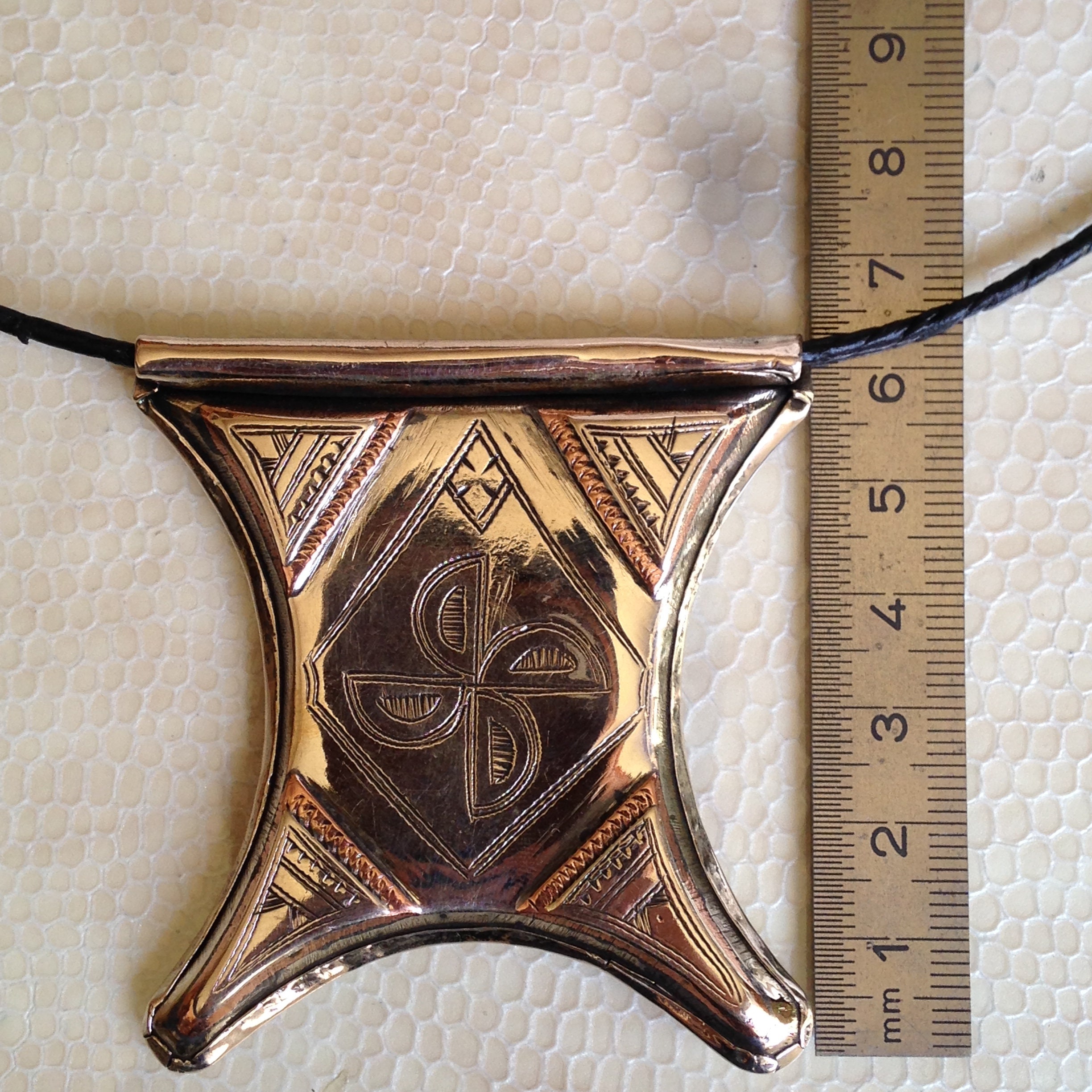Handmade Touareg Silver Copper Talisman Necklace: Berber Tribal Jewelry - Image 6