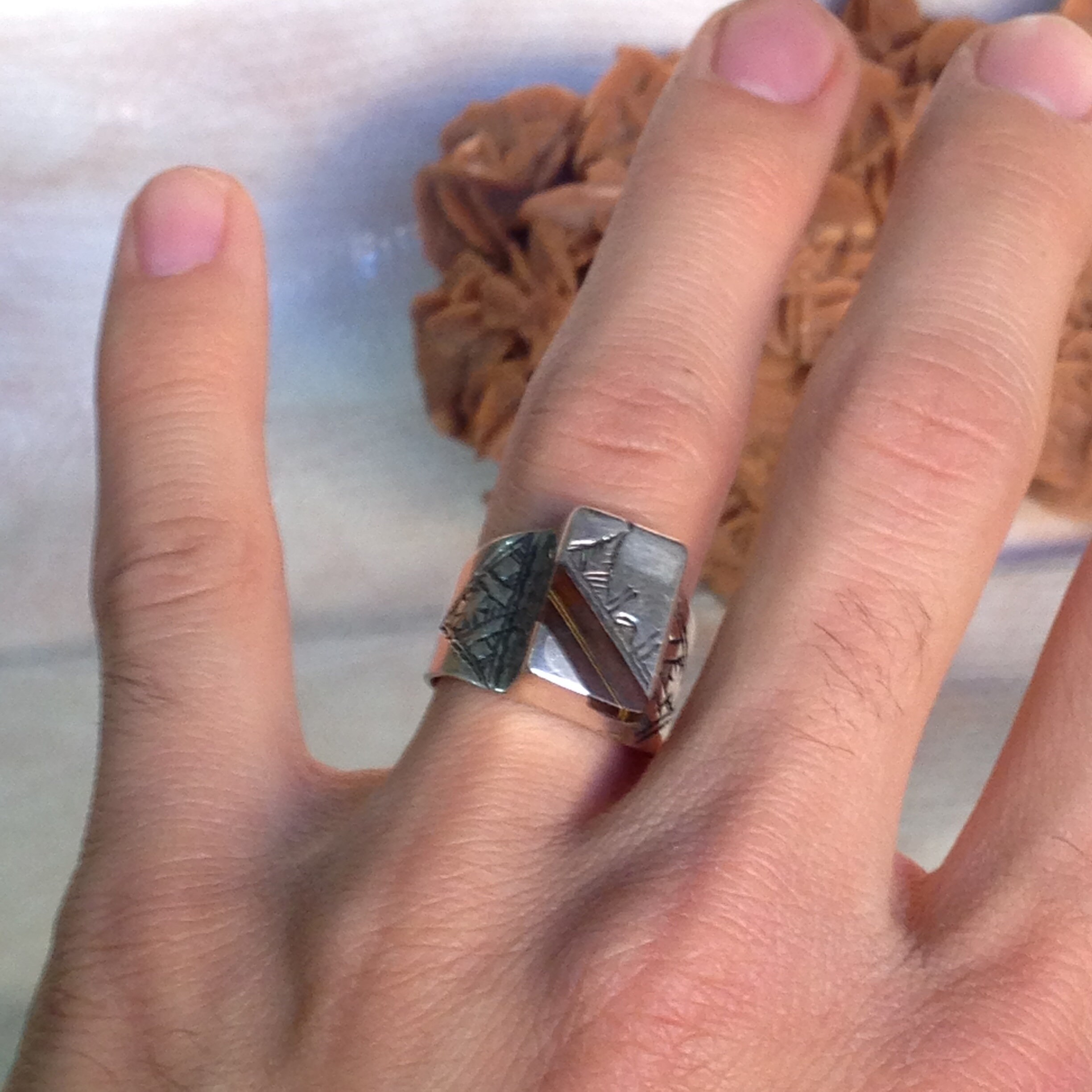 Handmade African Tuareg Ring Ethnic Tribal Jewelry Silver Gypsy Bohemian Artisan - Image 6
