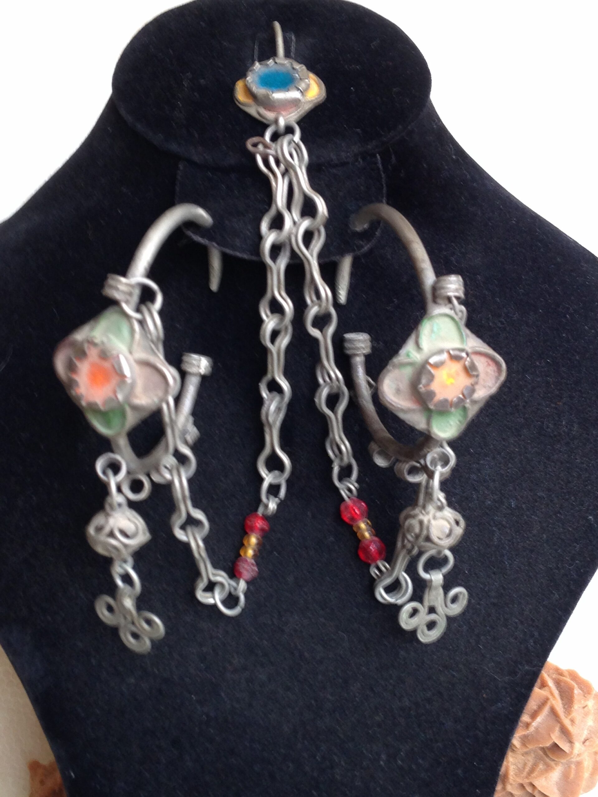 Antique Moroccan Silver Earrings: Ida Semlal Berber Jewelry