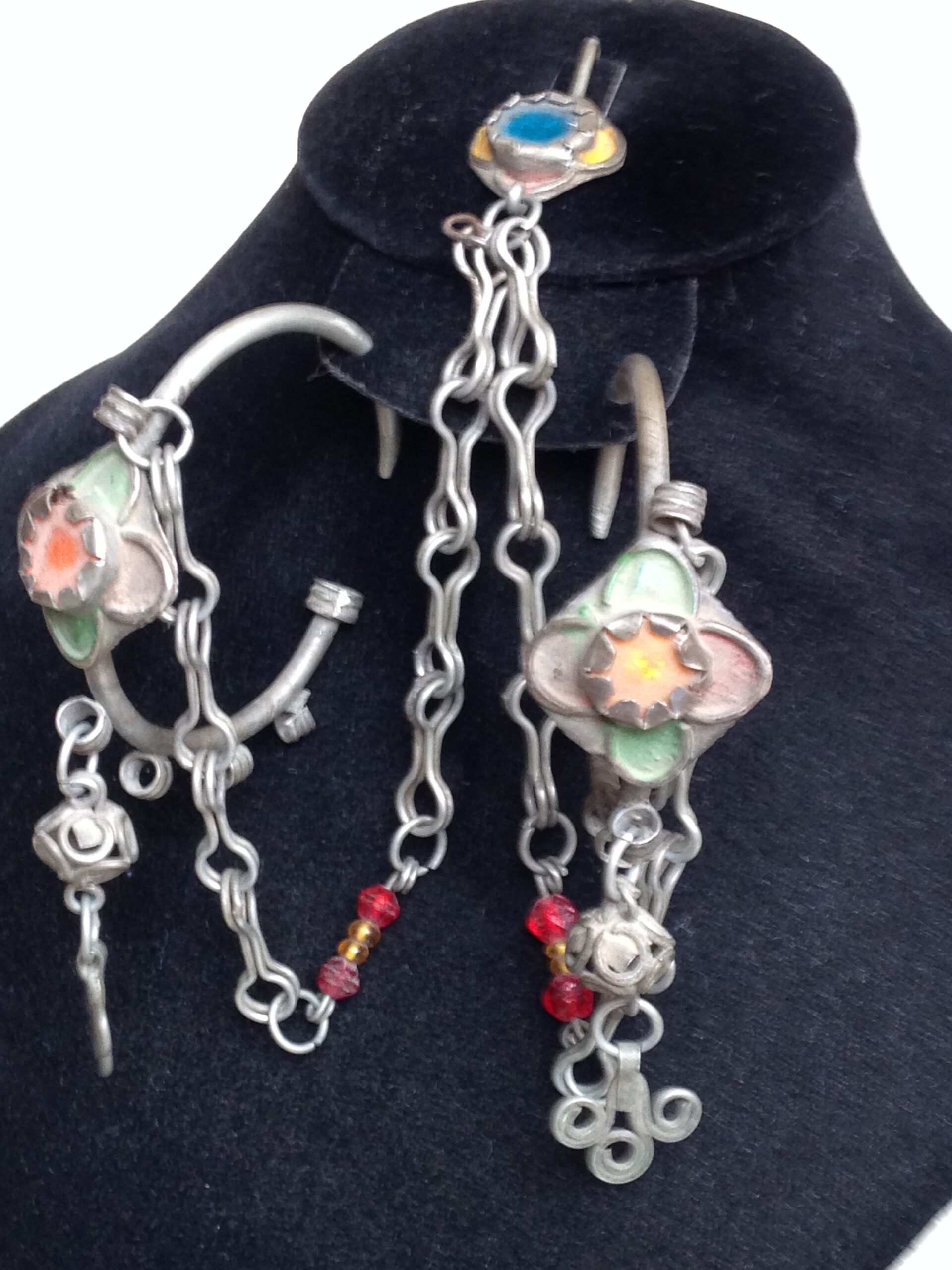 Antique Moroccan Silver Earrings: Ida Semlal Berber Jewelry - Image 2