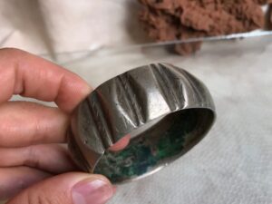 Vintage Berber Bracelet: Moroccan Brass Cuff, Ait Atta Jewelry