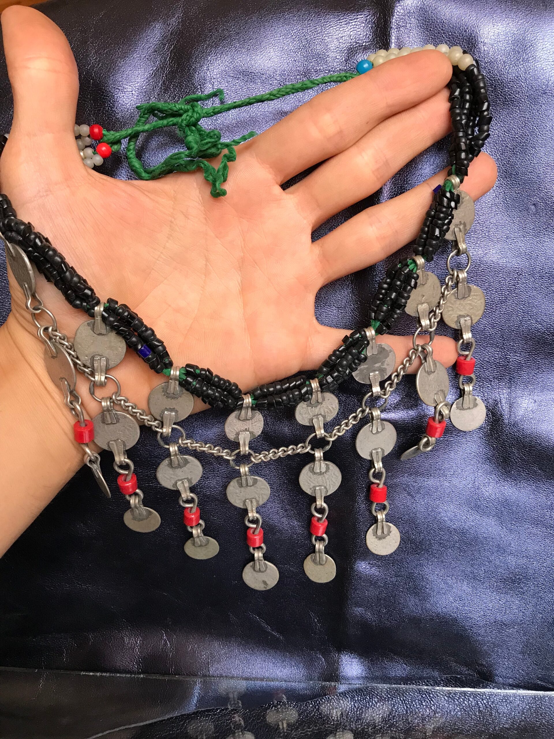 Antique Berber Coin Necklace: Draa Valley Tribal Jewelry - Image 2