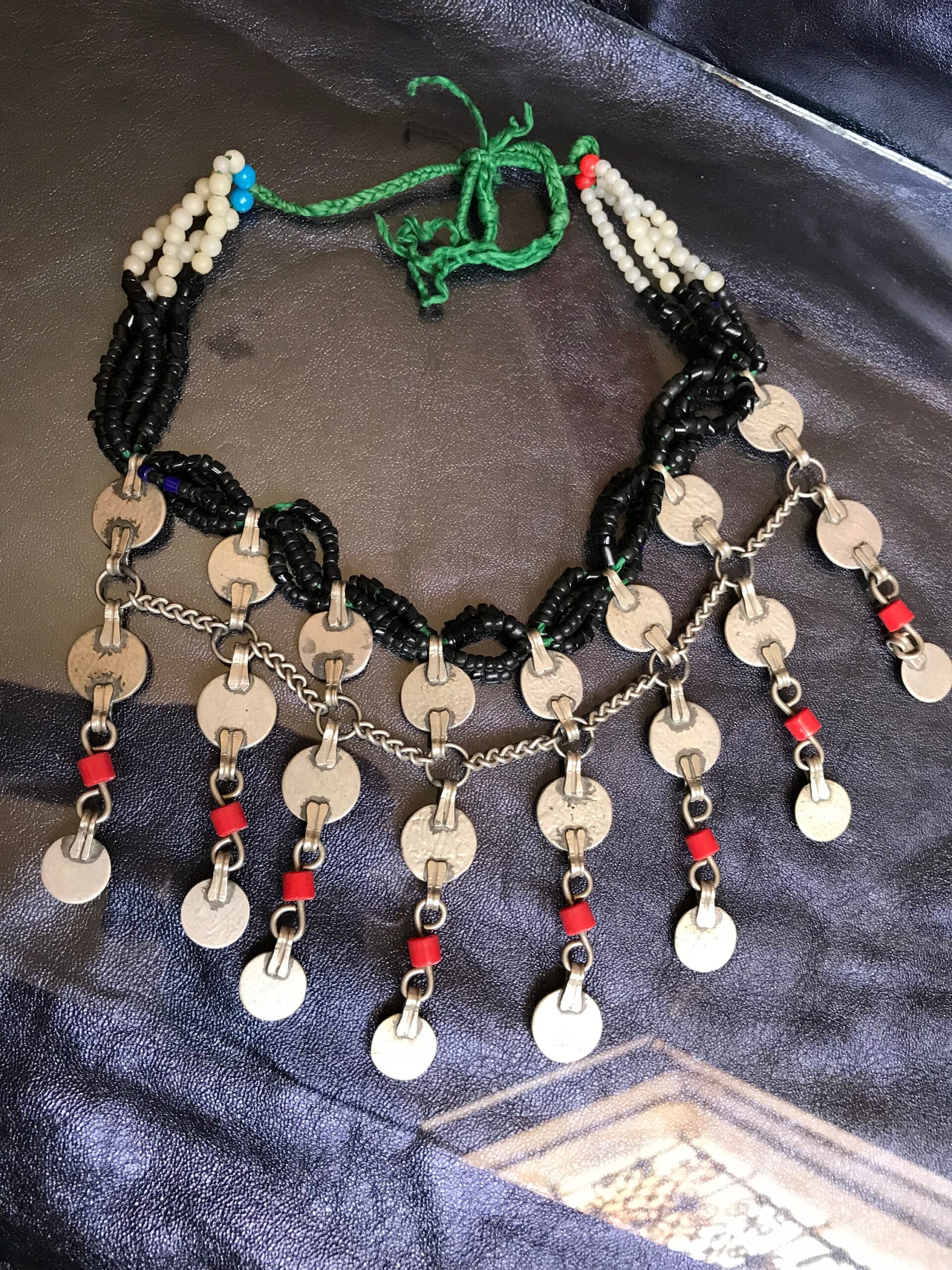 Antique Berber Coin Necklace: Draa Valley Tribal Jewelry - Image 3