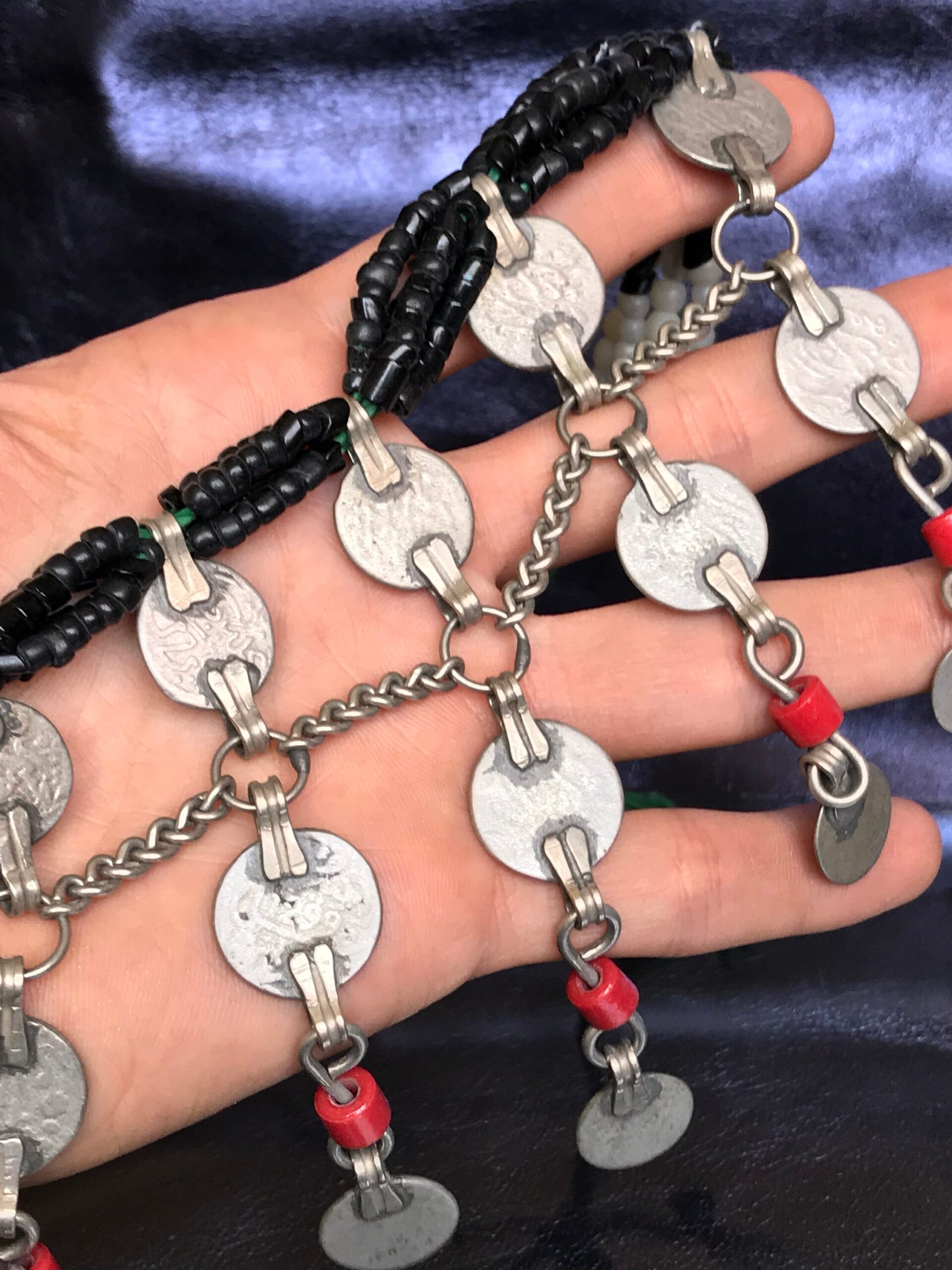 Antique Berber Coin Necklace: Draa Valley Tribal Jewelry - Image 7