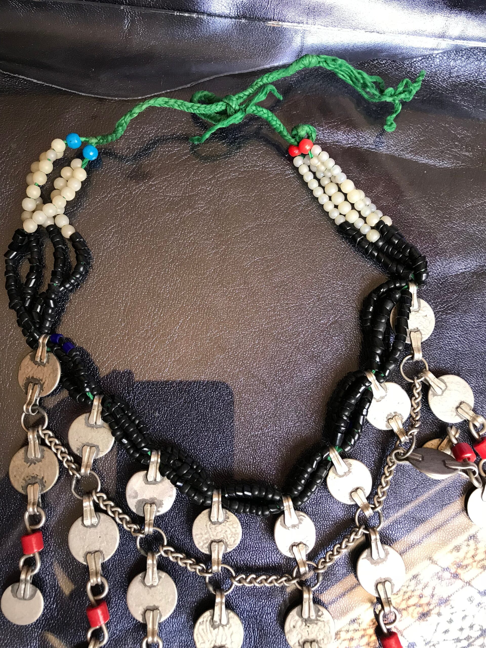 Antique Berber Coin Necklace: Draa Valley Tribal Jewelry - Image 8