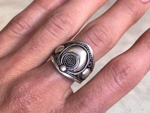Handmade Berber Filigree Ring: 999 Sterling Silver Ethnic Design
