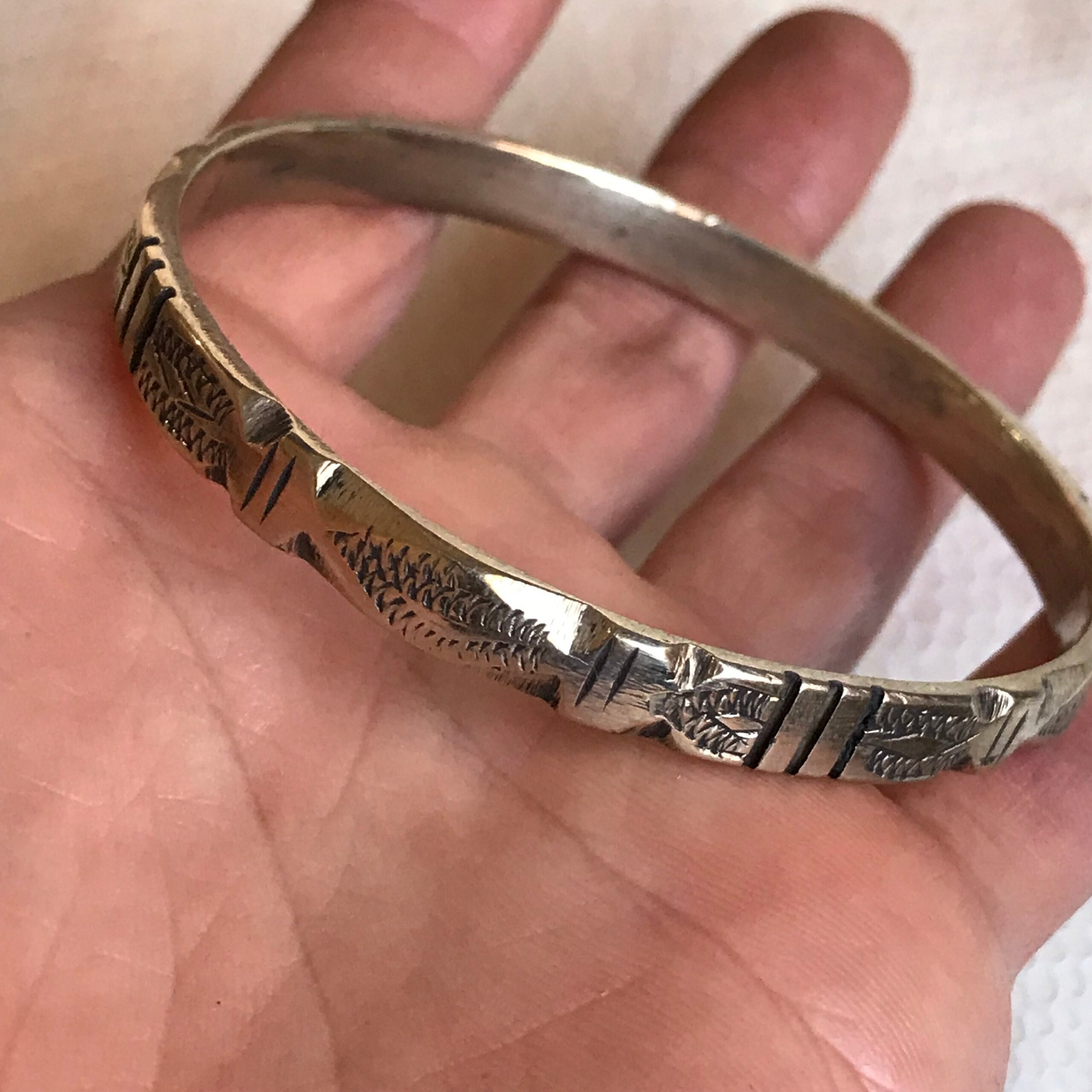 Vintage Touareg Sterling Silver Bracelet: Handmade Ethnic Jewelry - Image 2