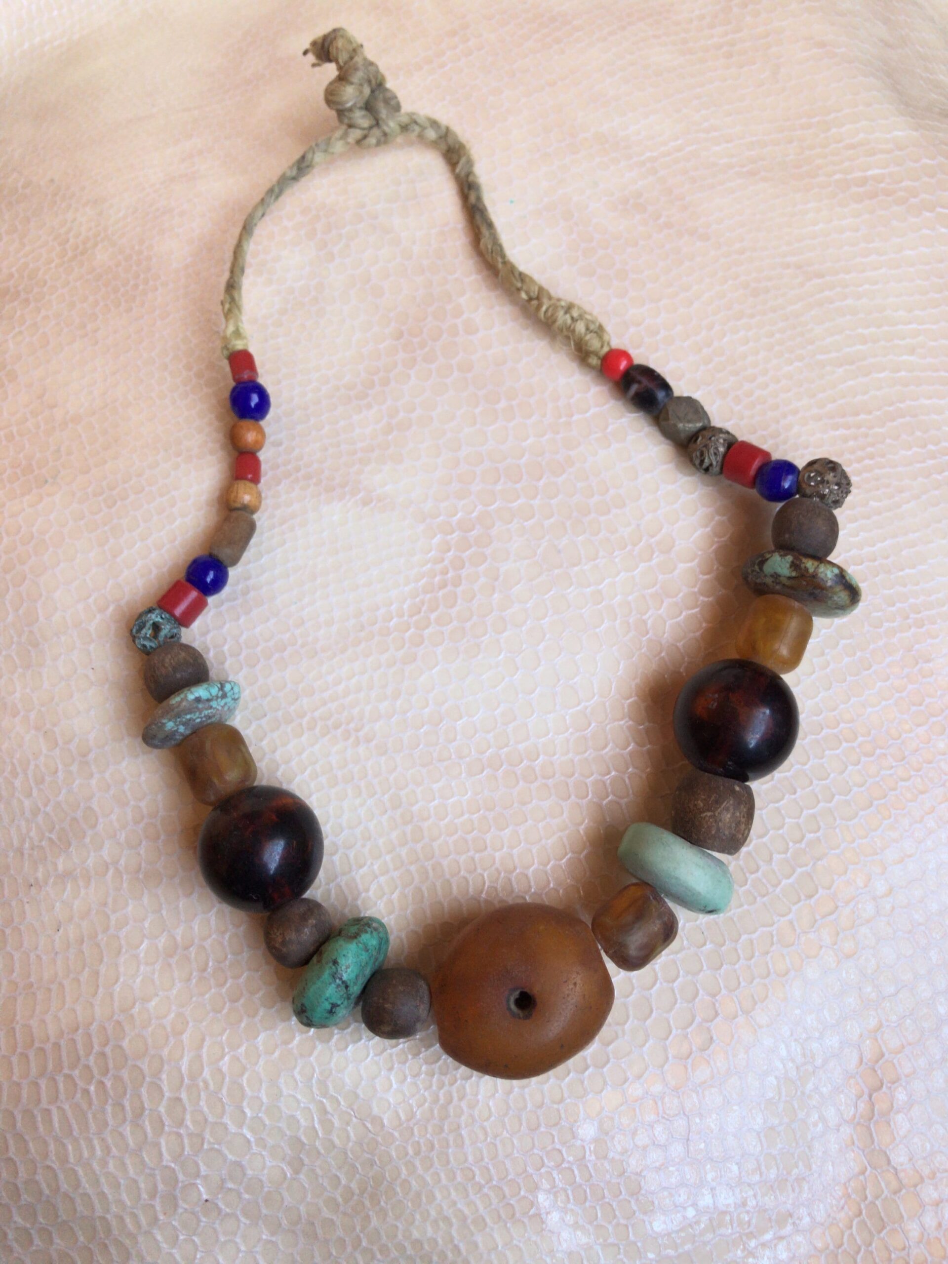 Vintage Berber Necklace: Silver & Turquoise Ethnic Boho Jewelry - Image 2