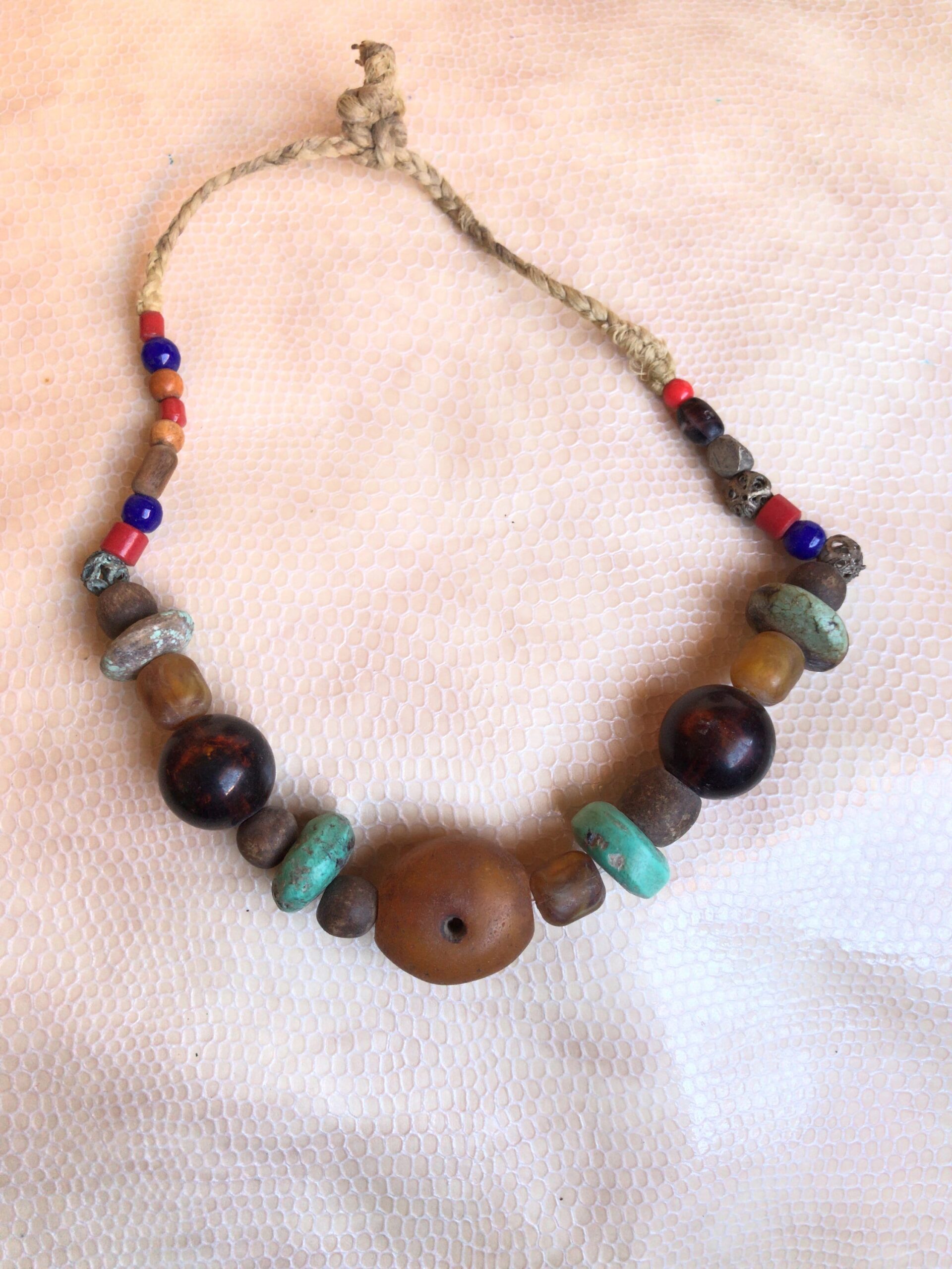 Vintage Berber Necklace: Silver & Turquoise Ethnic Boho Jewelry - Image 4