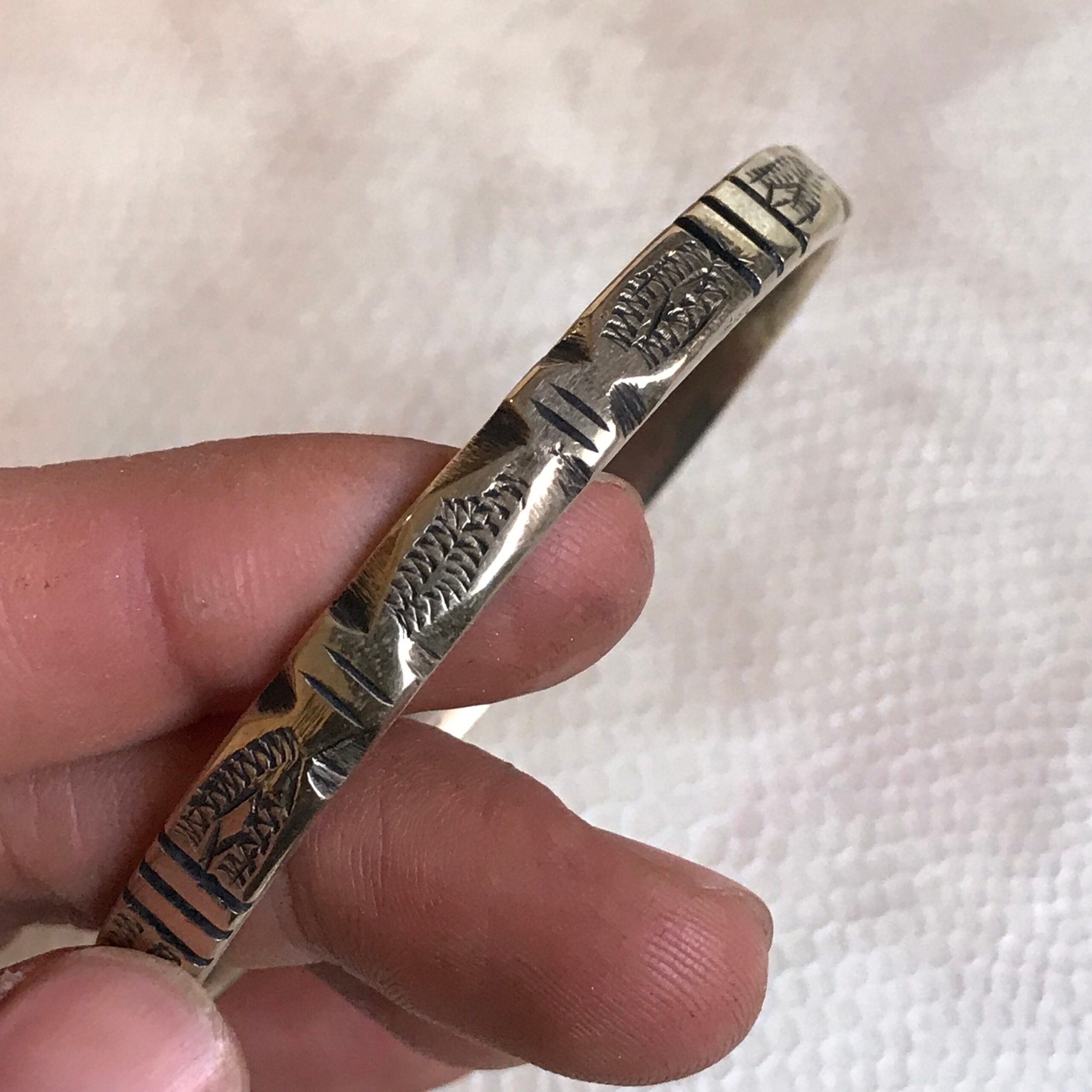 Vintage Touareg Sterling Silver Bracelet: Handmade Ethnic Jewelry