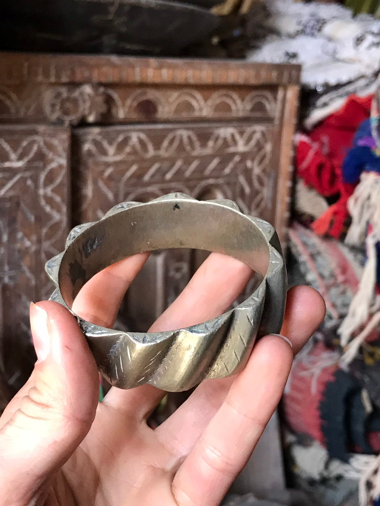 Ethnique bracelet marocain (VALLÉE DE DRAA), solide berbère