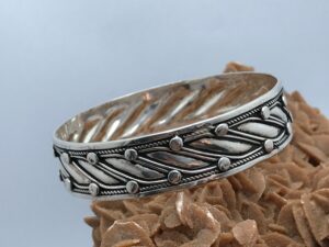 Tuareg Sterling Silver Bracelet: Berber Boho Jewelry