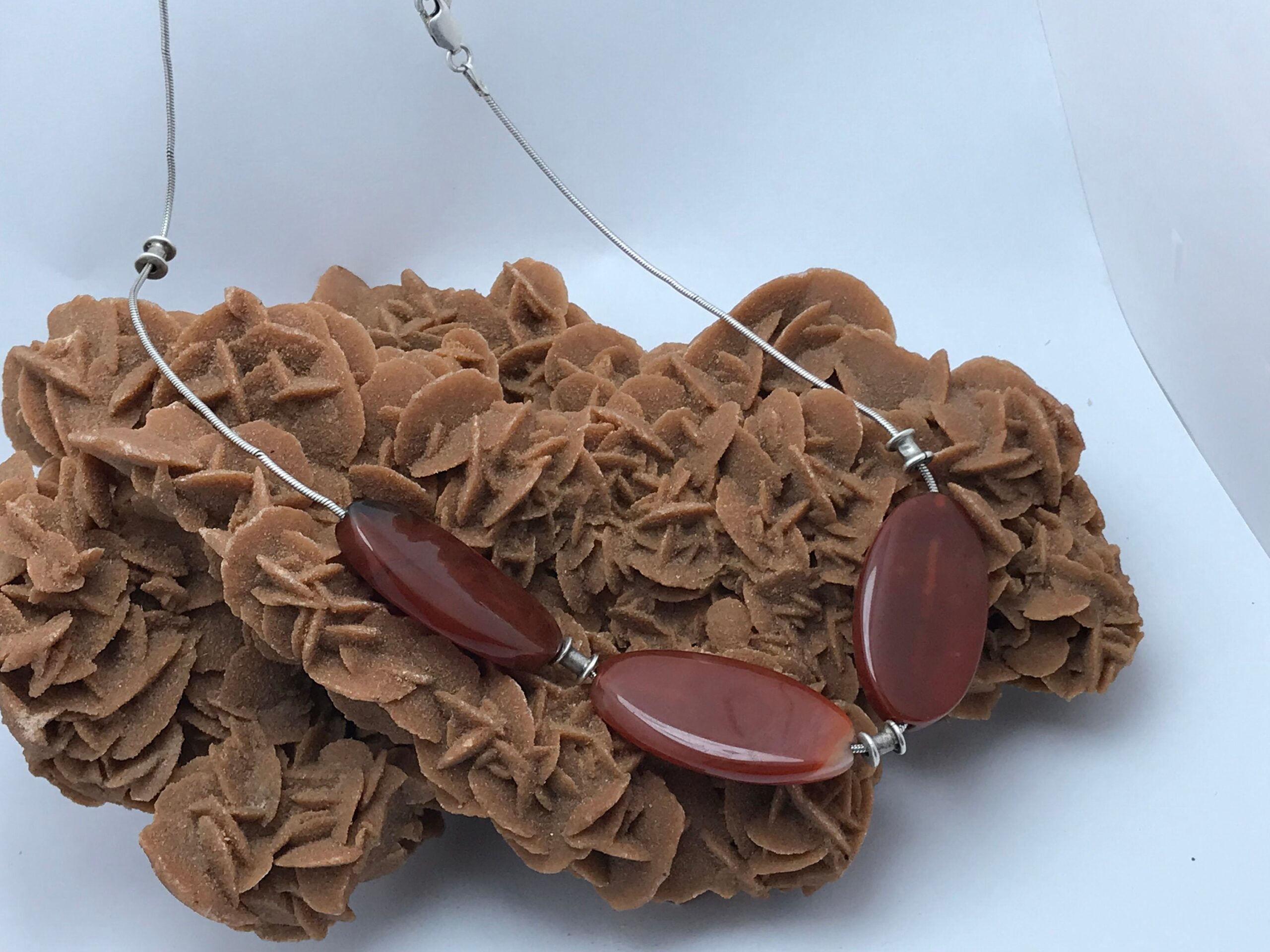 Vintage 925 Silver Carnelian Necklace - Ethnic Design - Image 8