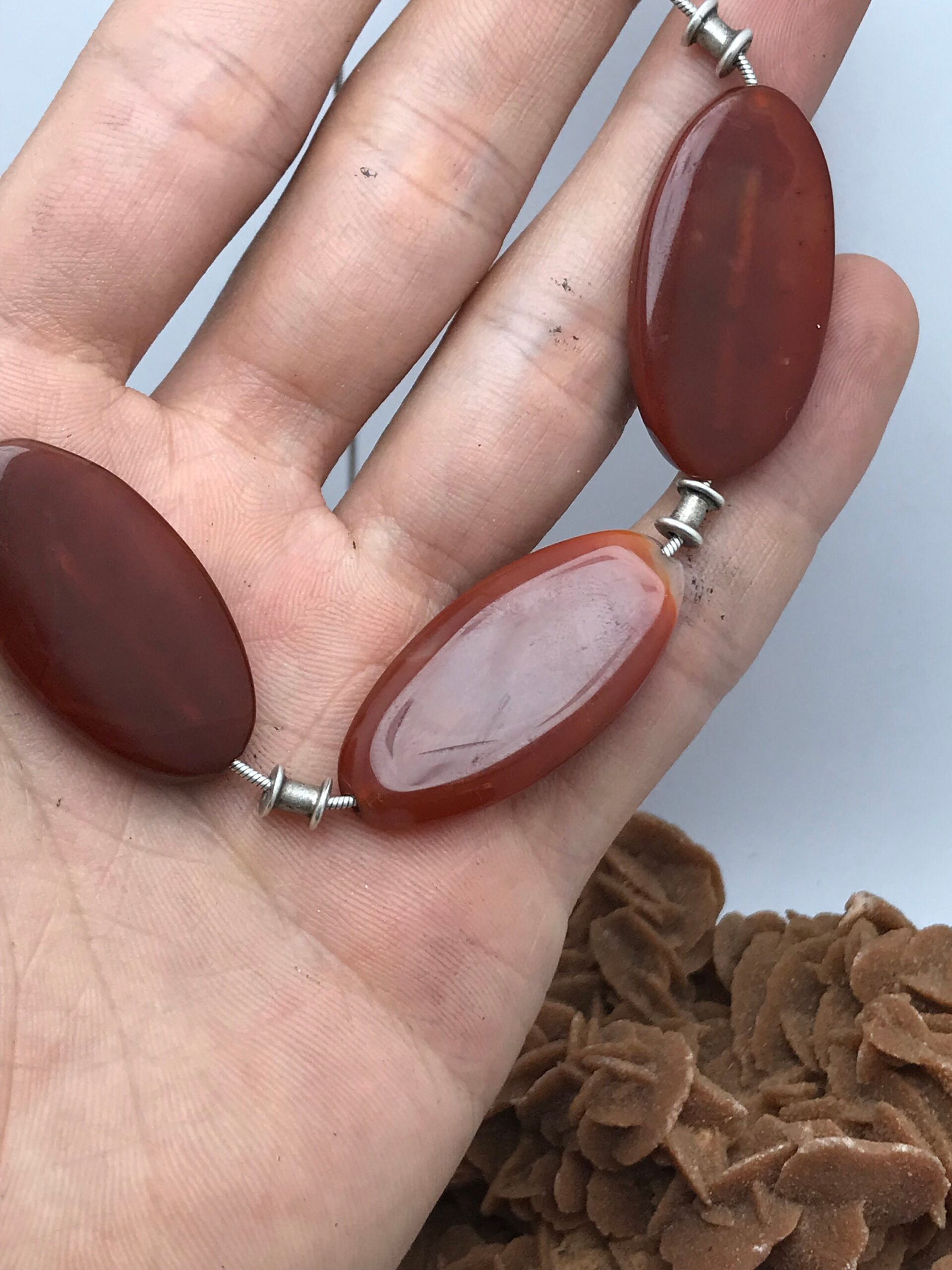 Vintage 925 Silver Carnelian Necklace - Ethnic Design - Image 5