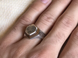 Handmade Touareg Ebony Ring: 999 Sterling Silver Ethnic Design