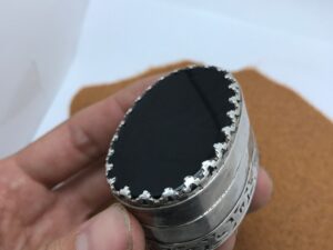Handmade Sterling Silver Onyx Jewelry Box - Moroccan Decor