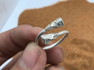 Adjustable Touareg Silver Ring: Hand-crafted Design