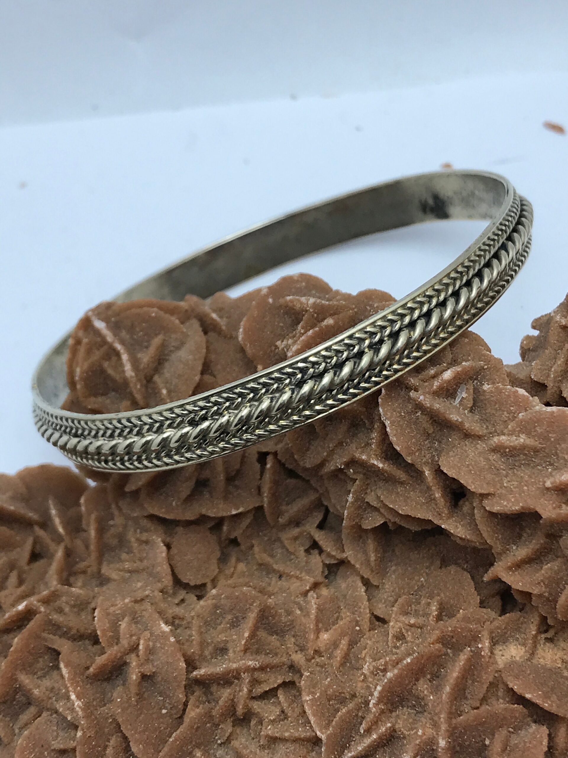 Vintage Moroccan Berber Silver Bracelet: Ethnic Tribal Bangle - Image 5