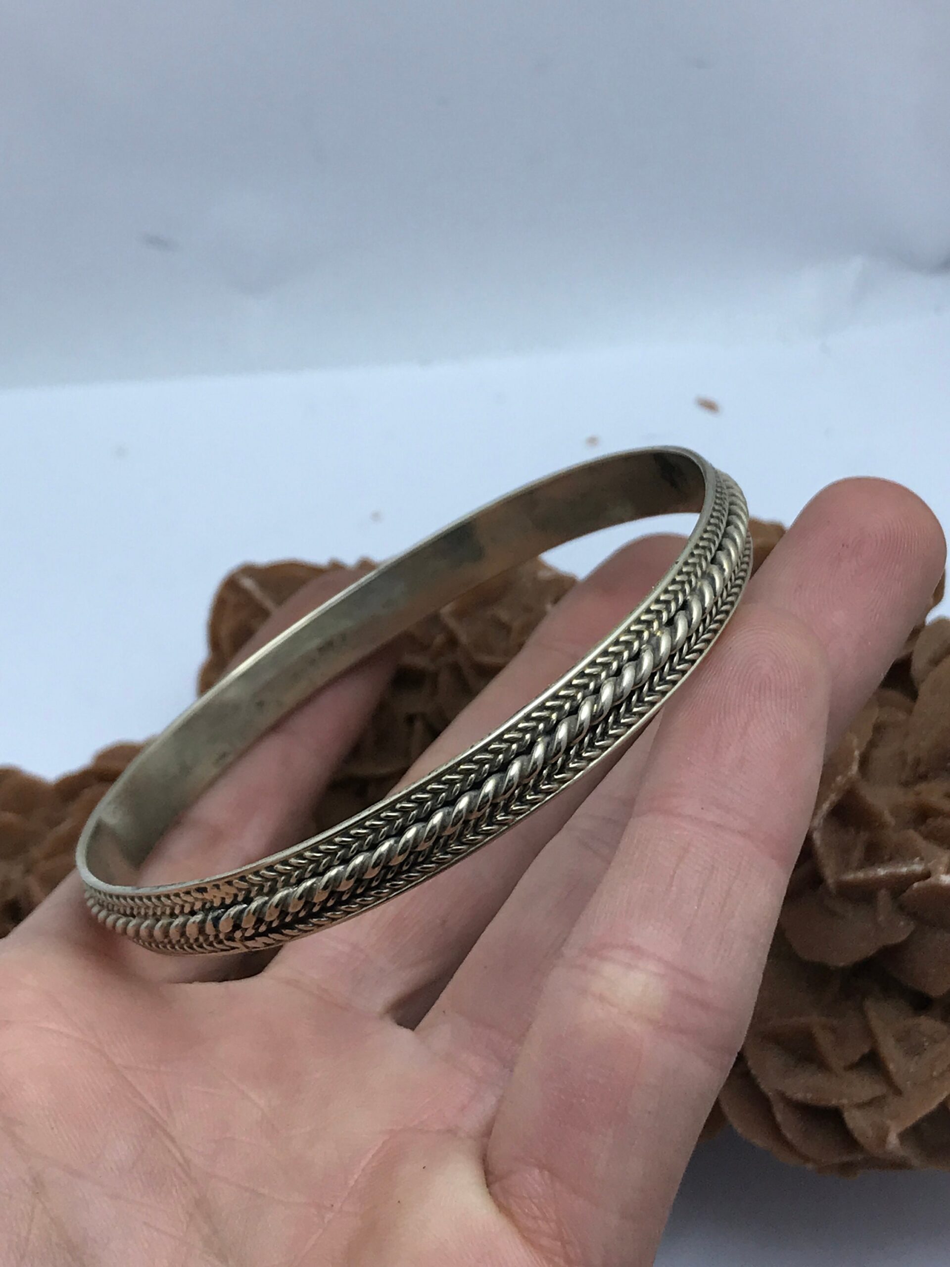 Vintage Moroccan Berber Silver Bracelet: Ethnic Tribal Bangle - Image 6