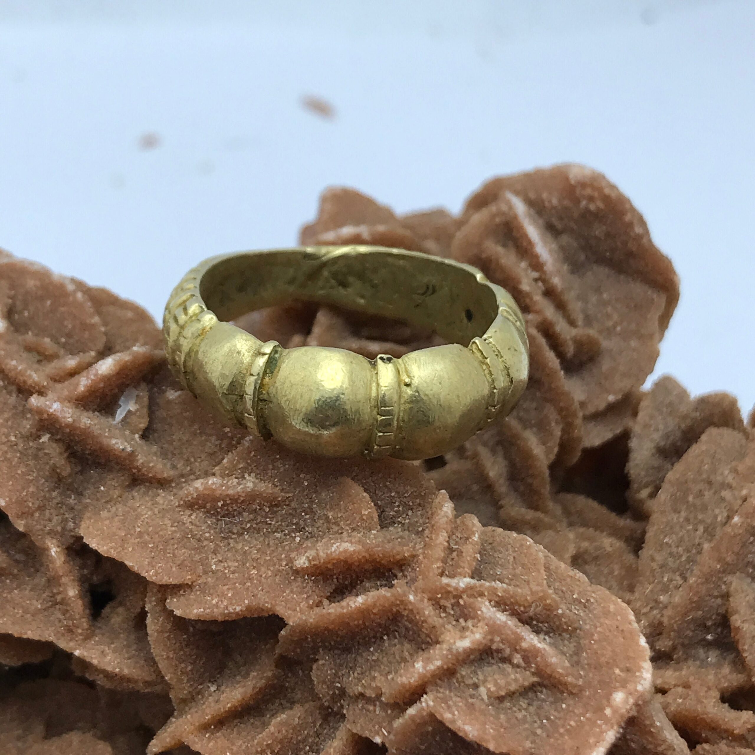 Vintage Copper Touareg Ring - Ethnic Berber Jewelry, Size 8