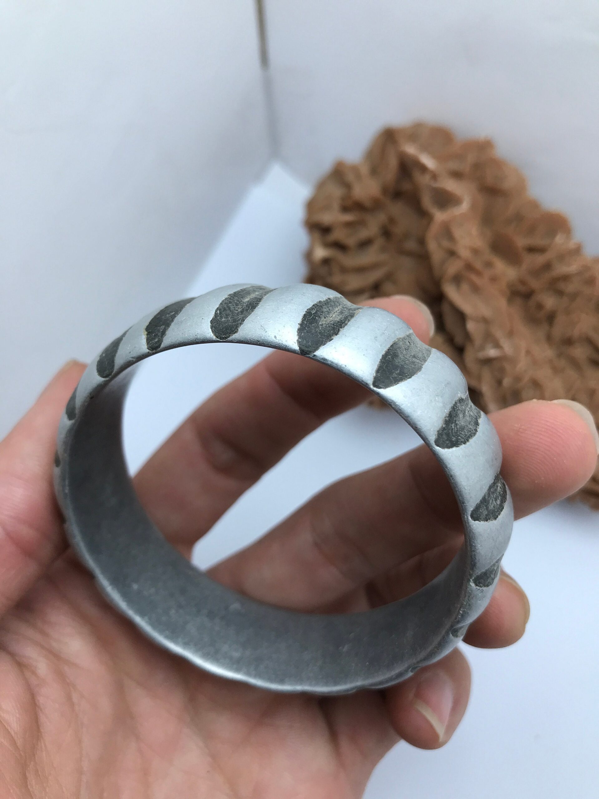 Vintage Berber Aluminum Bracelet: Moroccan Tribal Jewelry - Image 4