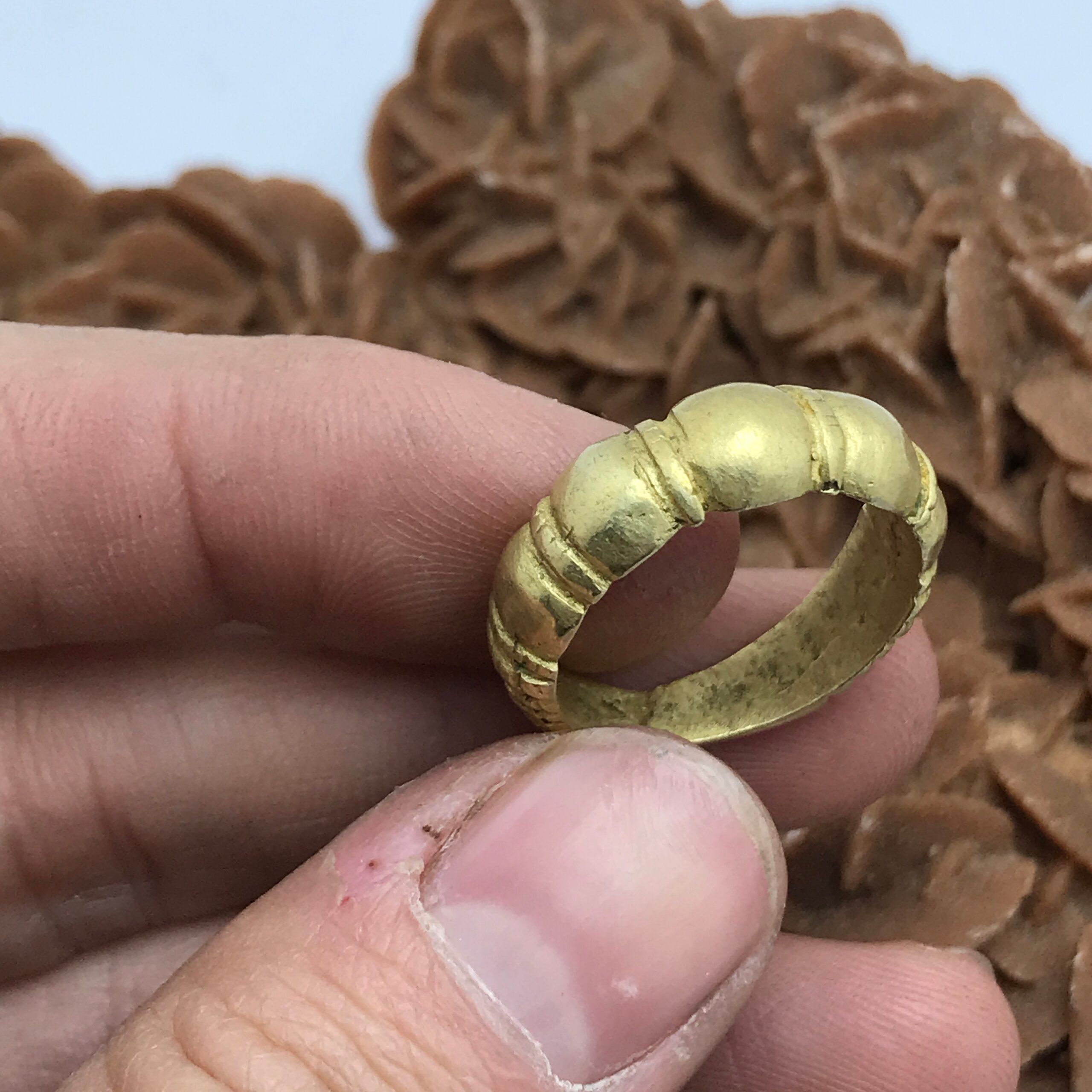 Vintage Copper Touareg Ring - Ethnic Berber Jewelry, Size 8 - Image 2
