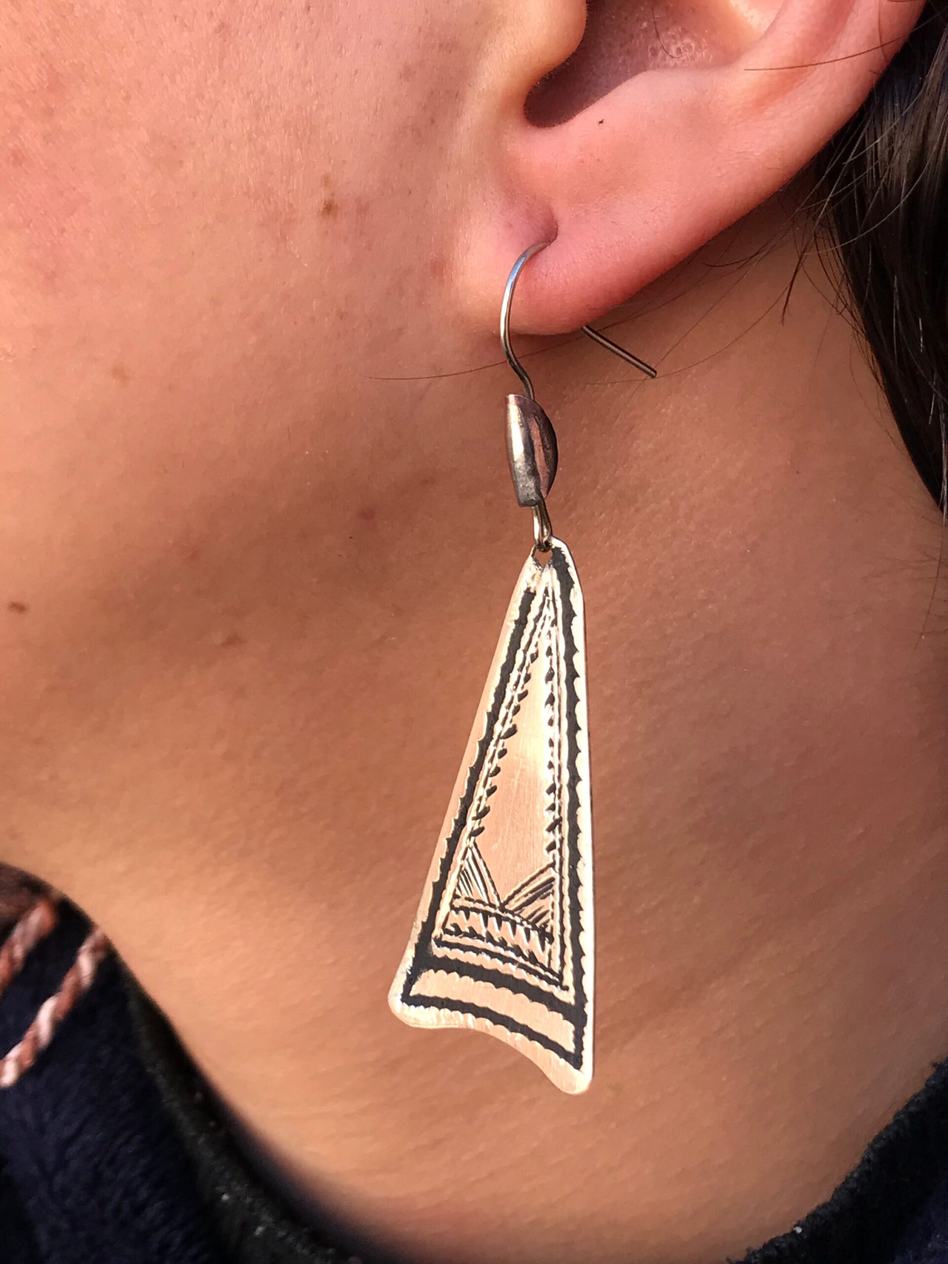 Boucles d'oreilles Touareg Feuilles Berbère en Argent - Image 2