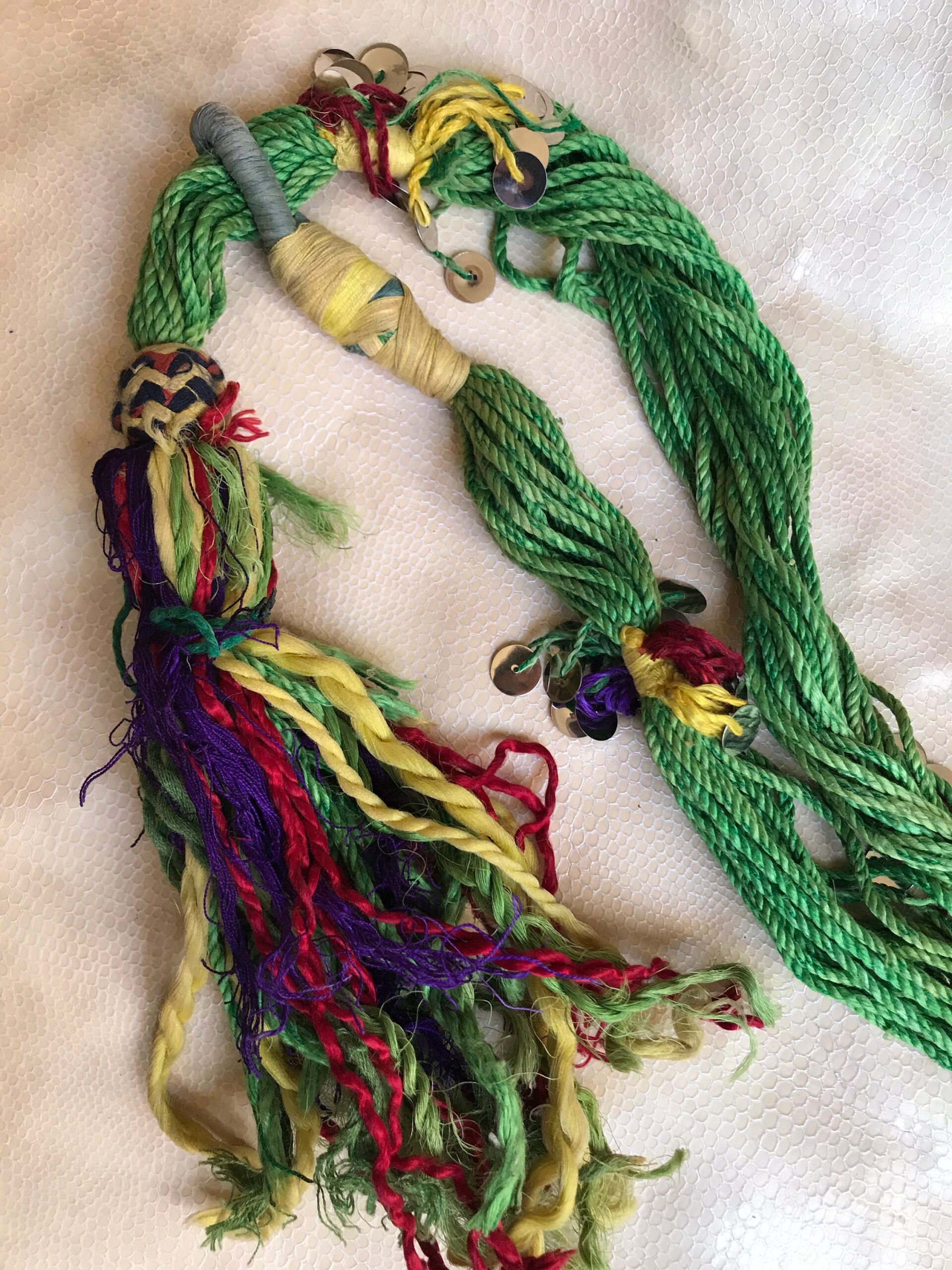 Vintage Berber Silk Belt: Aït Hdiddou Parure, Morocco - Image 4