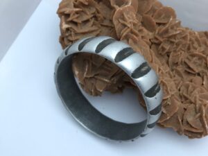 Vintage Berber Aluminum Bracelet: Moroccan Tribal Jewelry