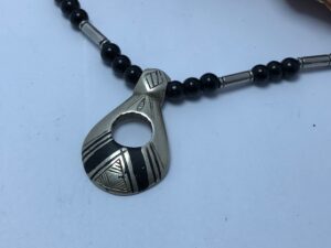 Handmade Touareg Ebony Pendant Necklace: Ethnic Berber Jewelry