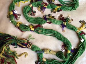 Vintage Berber Silk Belt: Aït Hdiddou Parure, Morocco