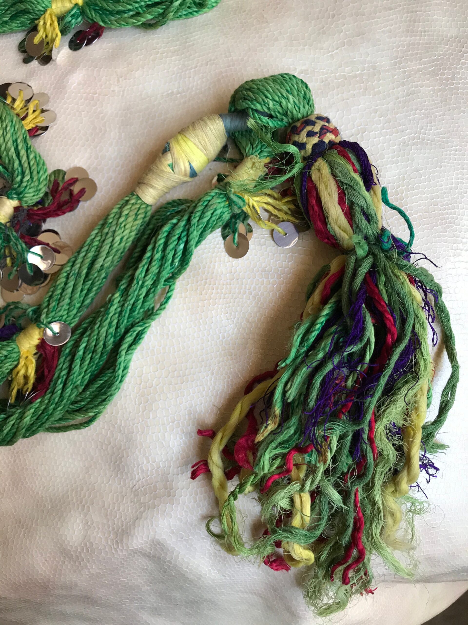 Vintage Berber Silk Belt: Aït Hdiddou Parure, Morocco - Image 2