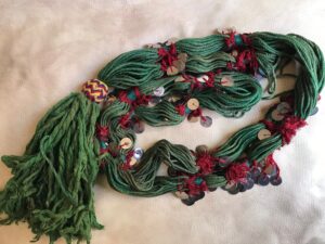 ethnic moroccan berber jewelry, Aït Hdiddou parures silk belt