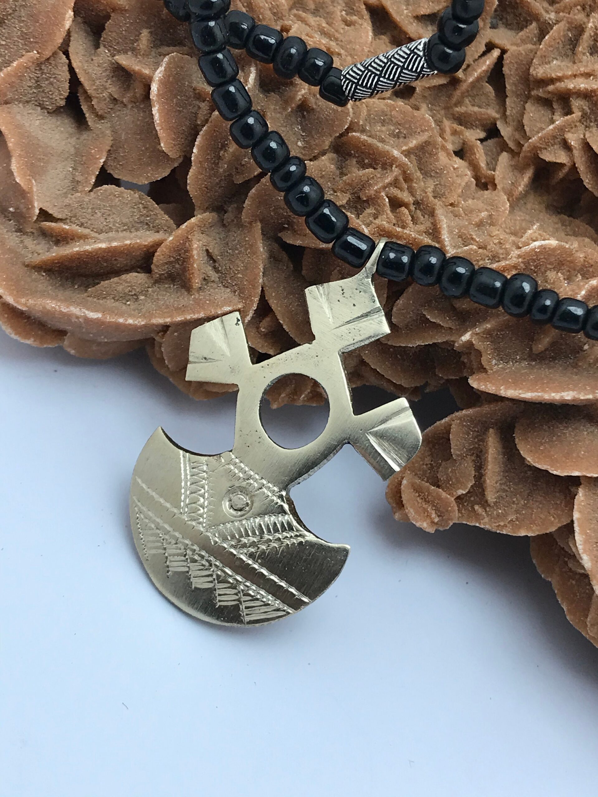 Agadez Cross Pendant Necklace: Sahara Berber Talisman, Handmade