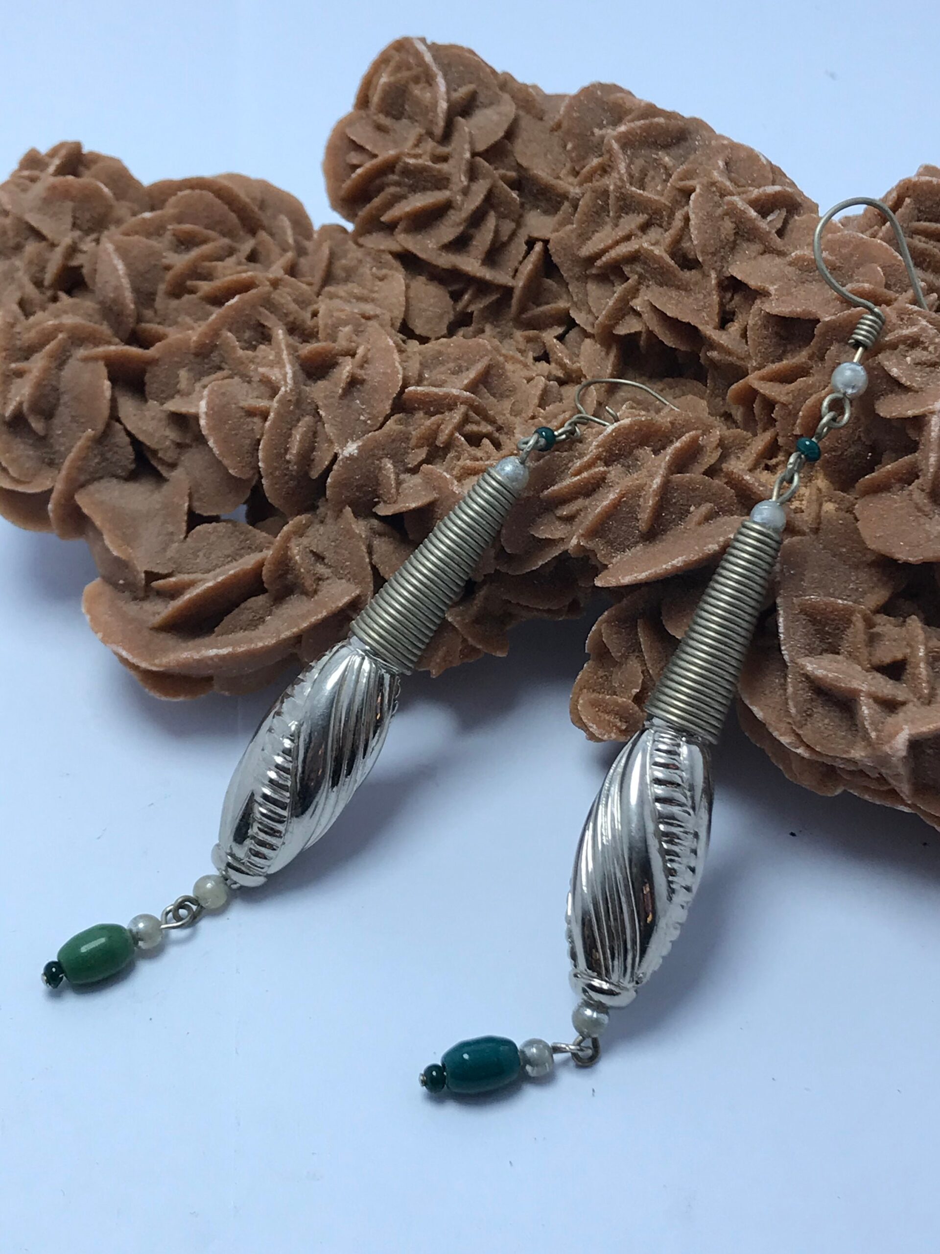 moroccan berber ethnic earrings, vintage 1970s - Image 3