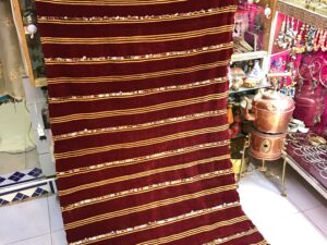 Vintage Moroccan Wedding Blanket: Handwoven Berber Throw Rug