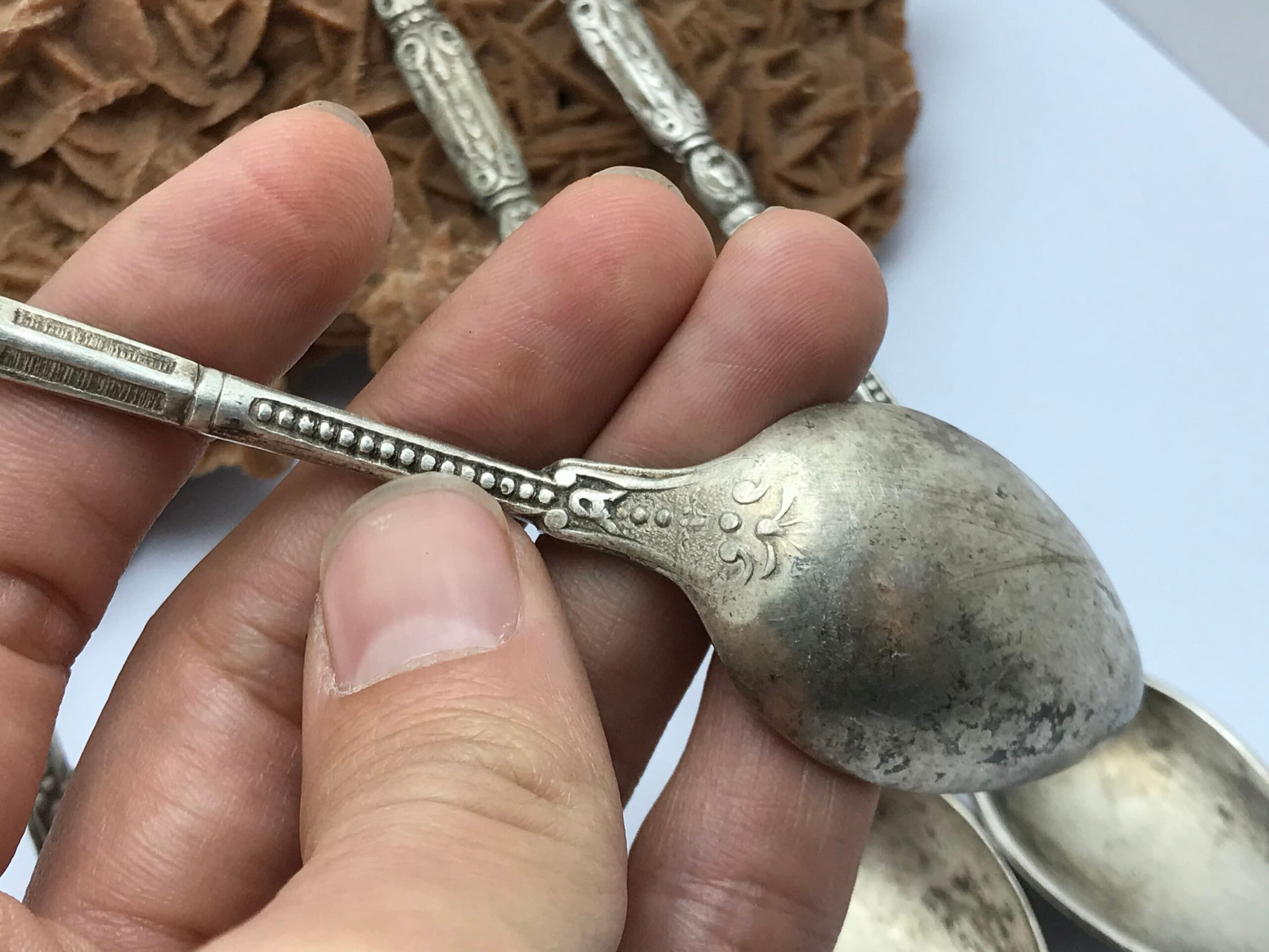Vintage Moroccan Silver Spoons - Set of 4 (1940/1950) - Image 7